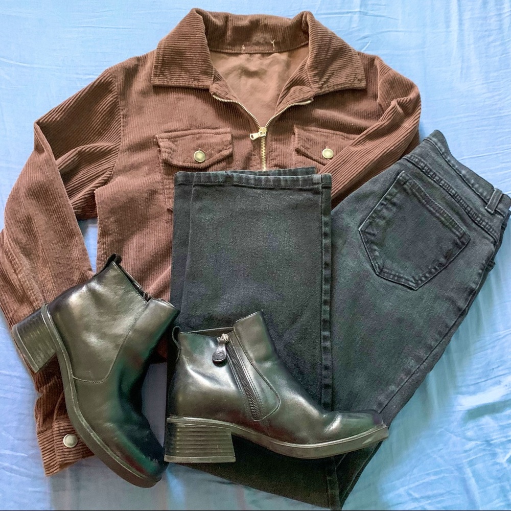 Black vintage straight leg jeans